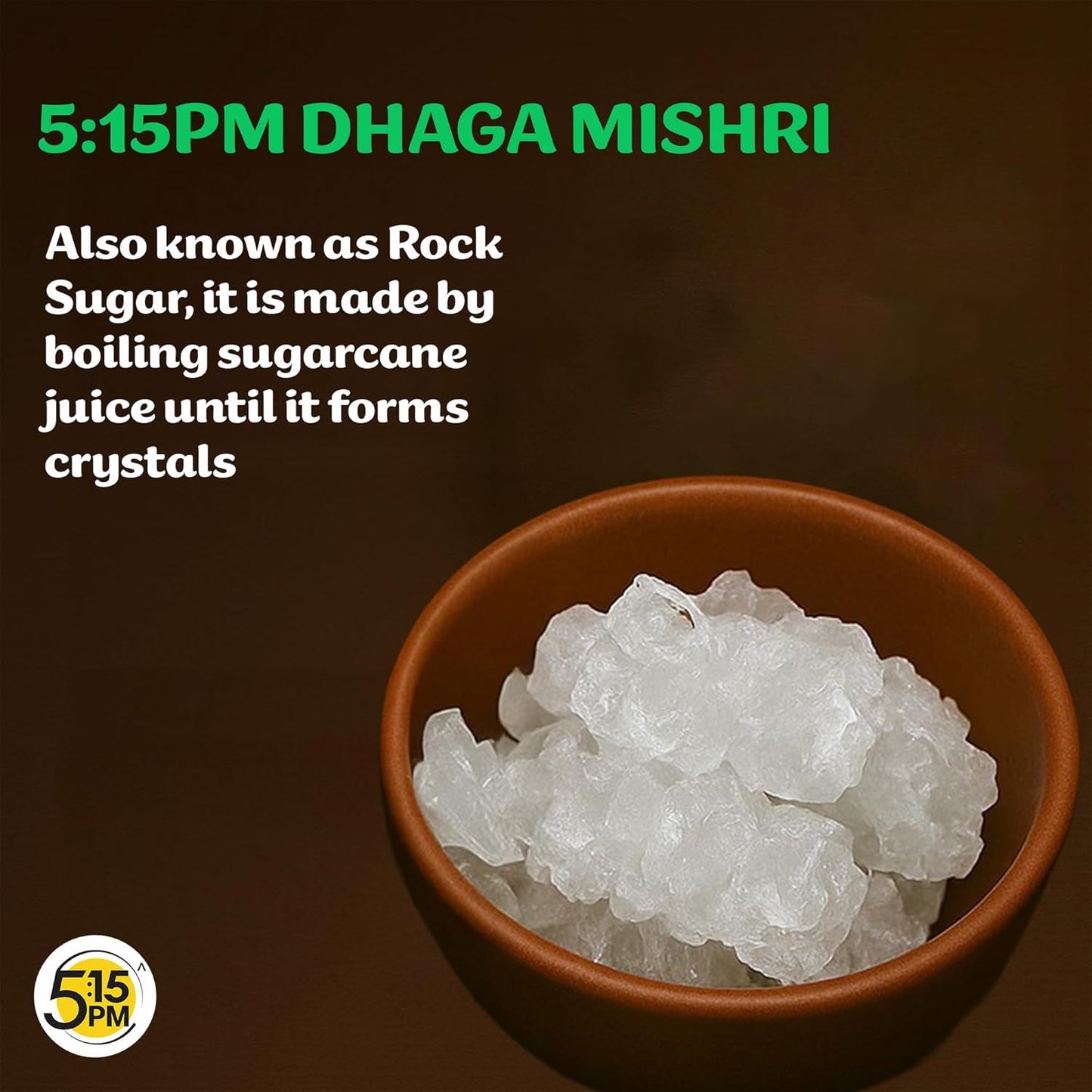 5:15PM Dhaga Mishri 455gm | Rock Sugar Crystals | Mishri Dhaga Pure Thread Crystal | Natural Thread Mishri Crystal | Dhage Wali Mishri | Candy Thread Crystals – 455gm