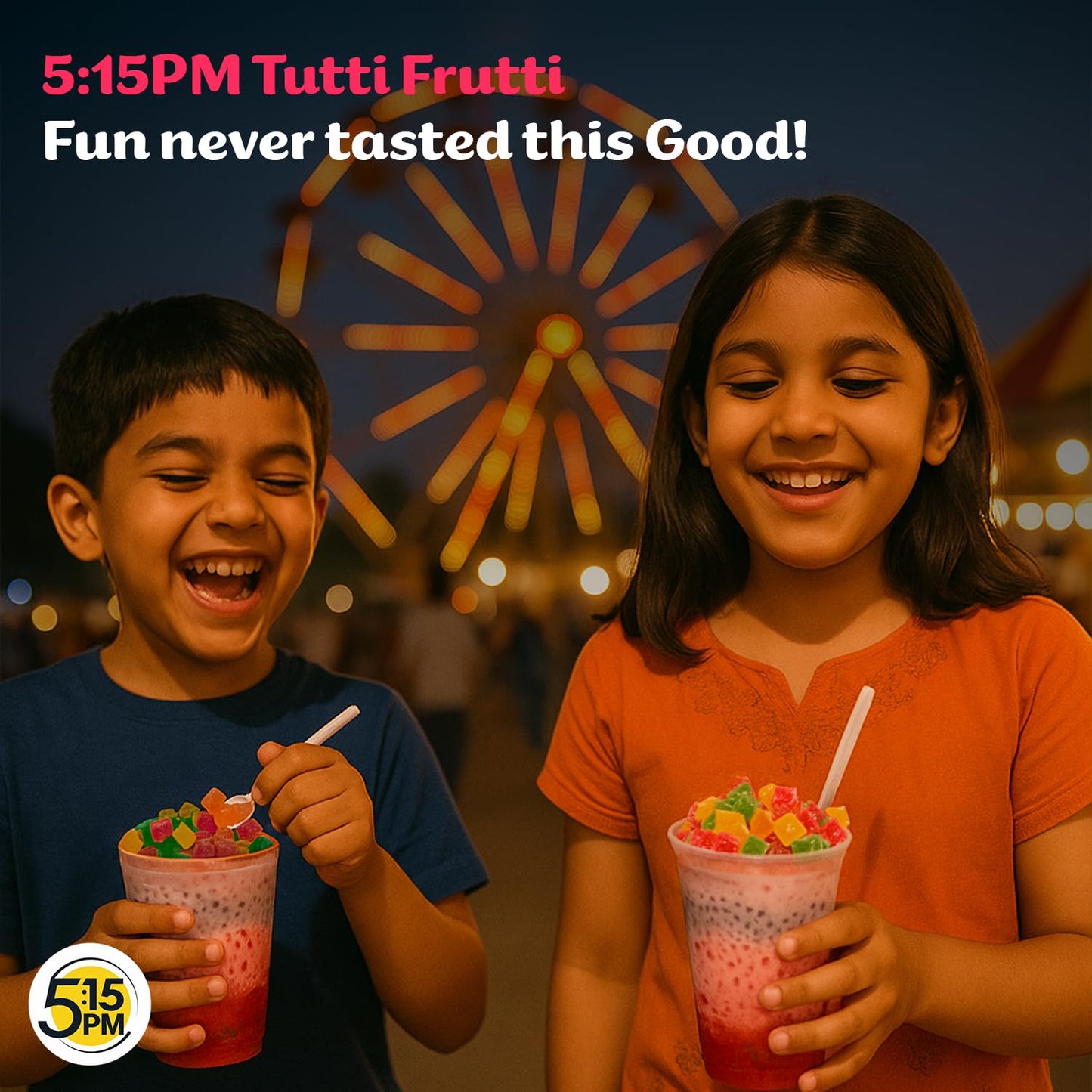 5:15PM Tutti Frutti 500gm|Mix Tutti Frutti Cherry| Tooty Fruity for Cake Baking| Dried Mix Multicolour Papaya pieces| Sweet Cherries – 500gm