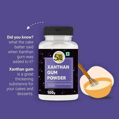 5:15PM Xanthan Gum Powder For Cooking & Baking|Thickening & Binding Agent|Food Stabilizer|Food Emulsifier & Foaming Agent -100 grams