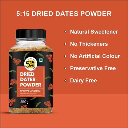 5:15PM Dried Dates Powder (Kharik Powder) | No Added Sugar - 250g