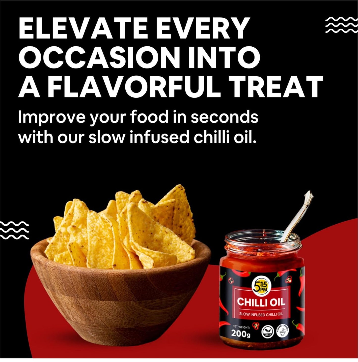 "5:15PM Chilli Oil | Crispy Chilli Oil For Noodles | Sichuan Chilli Oils | No Artificial Colours & Flavour | Perfect for Stir-Fries, Noodles & Pizzas - 200g "