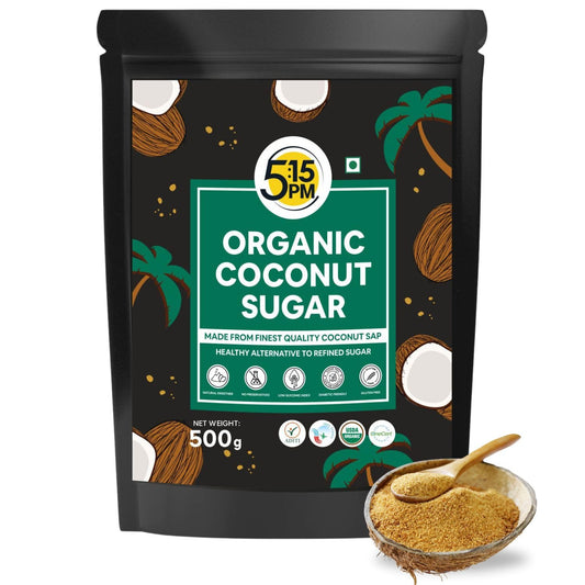 5:15PM Organic Coconut Sugar | Unrefined Sugar Substitute | Coconut Palm Sugar | Natural Sweetener |100% Pure  - 500g