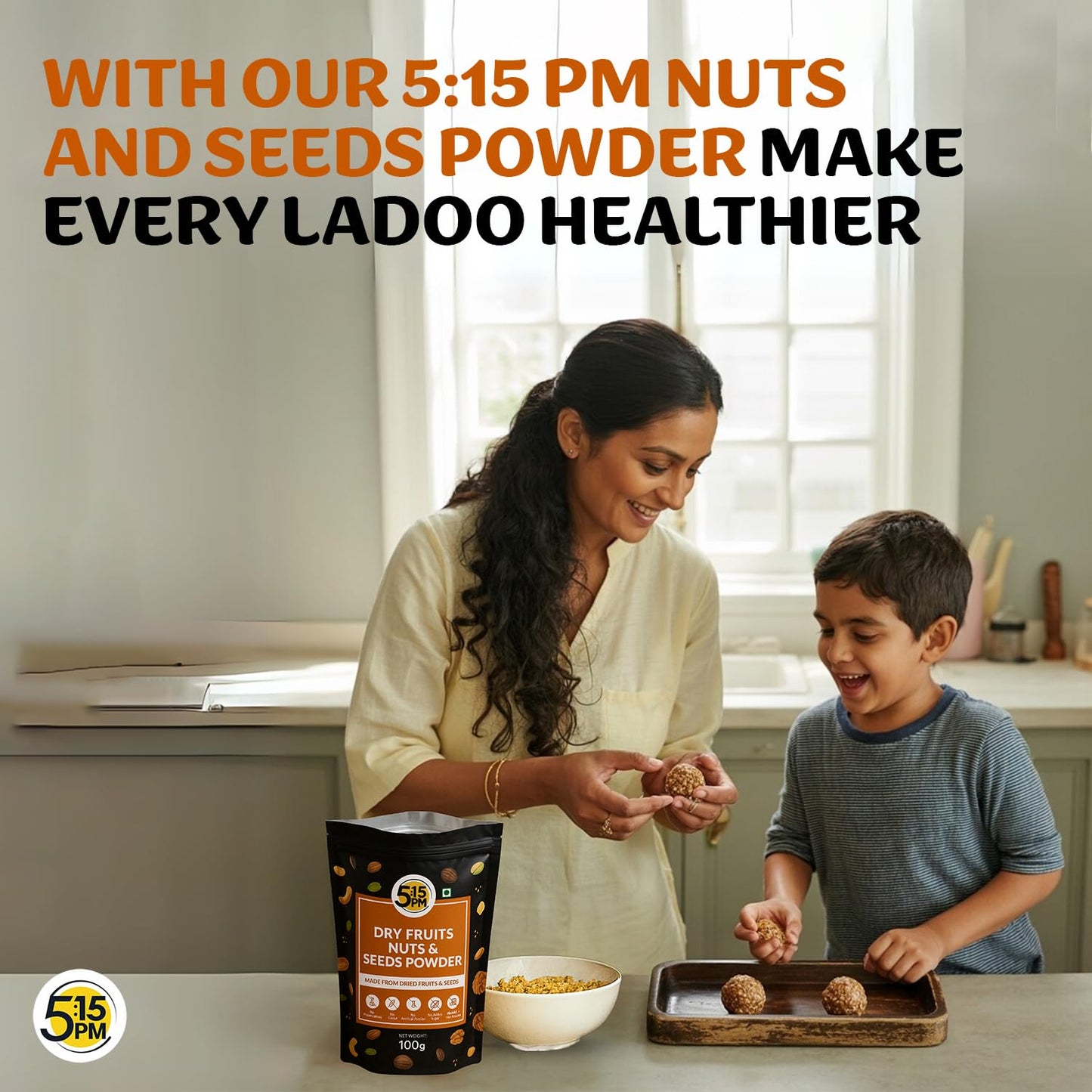 5:15PM Dry Fruits Powder 100g|100% Natural | No Added Sugar| Nuts and Seeds Powder| Dry Fruits powder for baby and adults |No Added Sugar| Nut Powders for Babies – 100g