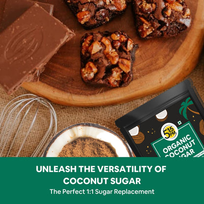 5:15PM Organic Coconut Sugar | Unrefined Sugar Substitute | Coconut Palm Sugar | Natural Sweetener |100% Pure  - 500g