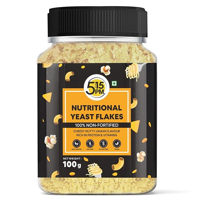 5:15 PM Nutritional Yeast Flakes Unfortified| Yeast Seasoning| Non-Fortified| Nutty & Cheesy Flavour| Nooch - 100g