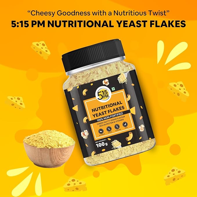 5:15 PM Nutritional Yeast Flakes Unfortified| Yeast Seasoning| Non-Fortified| Nutty & Cheesy Flavour| Nooch - 100g
