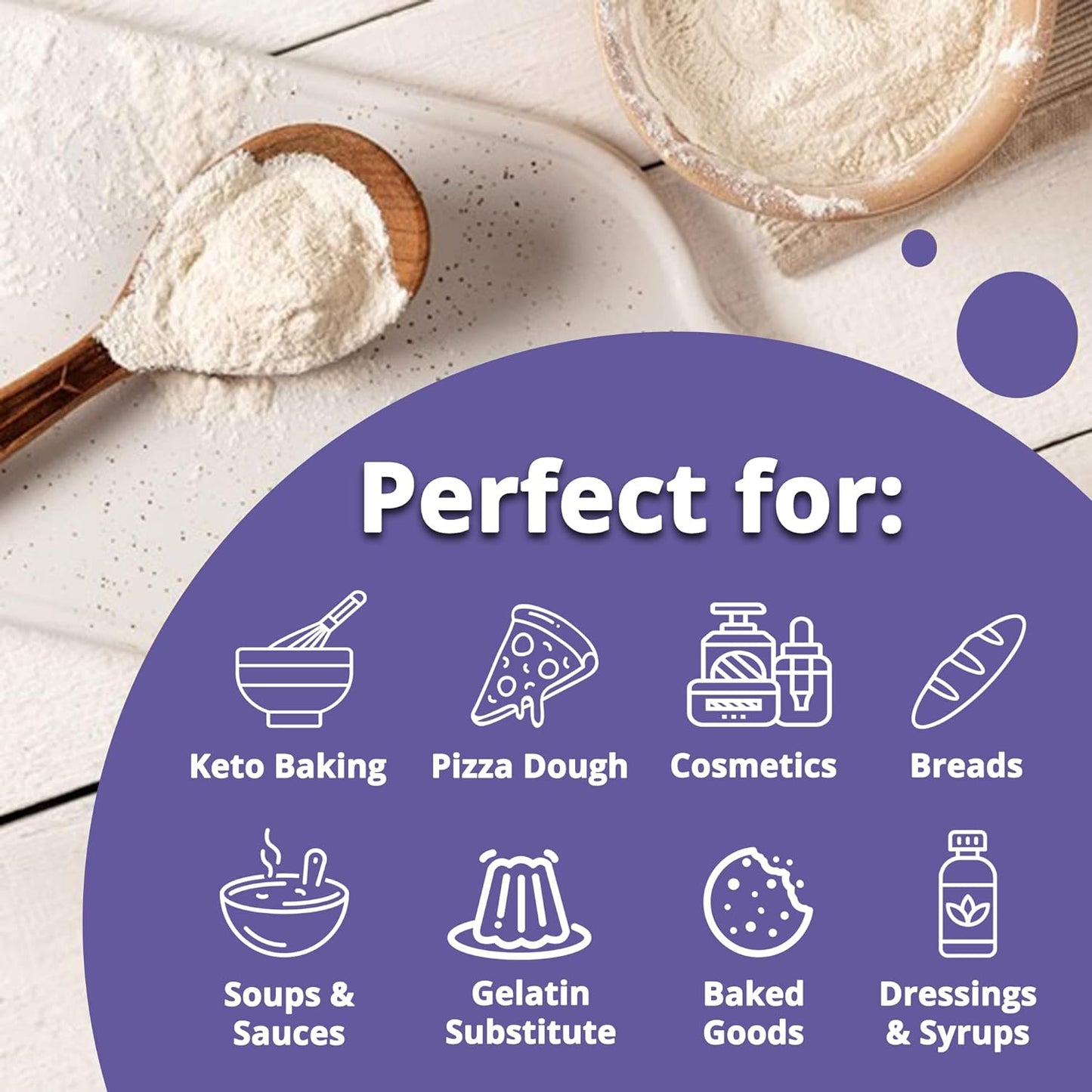 5:15PM Xanthan Gum Powder For Cooking & Baking|Thickening & Binding Agent|Food Stabilizer|Food Emulsifier & Foaming Agent -100 grams