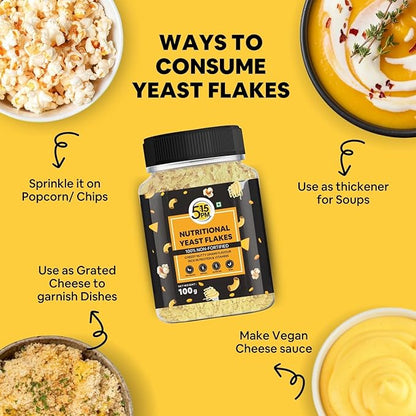 5:15 PM Nutritional Yeast Flakes Unfortified| Yeast Seasoning| Non-Fortified| Nutty & Cheesy Flavour| Nooch - 100g
