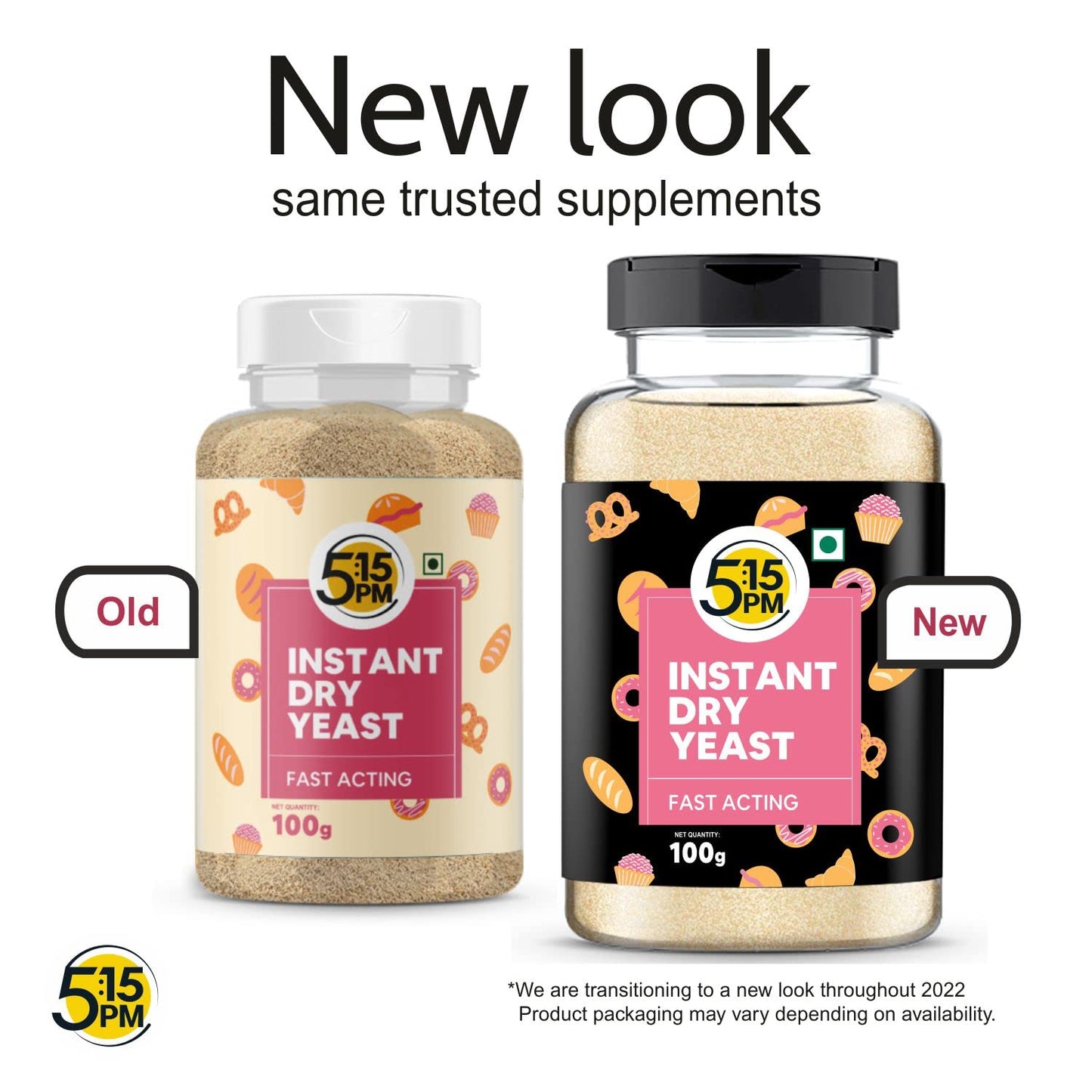 5:15PM Instant Dry Yeast Powder | Active Dry Yeast for Bread making and Pizza - 100g