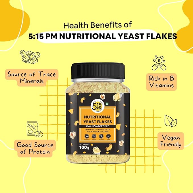 5:15 PM Nutritional Yeast Flakes Unfortified| Yeast Seasoning| Non-Fortified| Nutty & Cheesy Flavour| Nooch - 100g