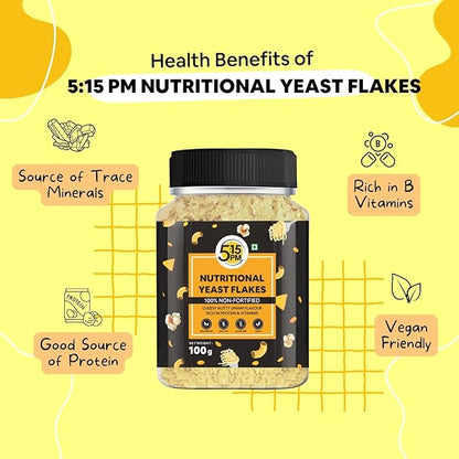 5:15 PM Nutritional Yeast Flakes Unfortified| Yeast Seasoning| Non-Fortified| Nutty & Cheesy Flavour| Nooch - 100g