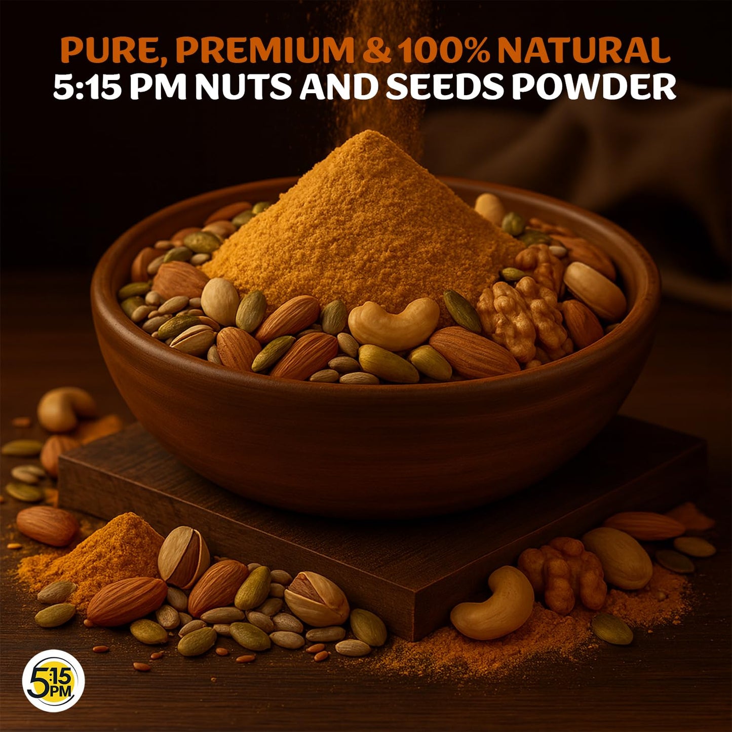 5:15PM Dry Fruits Powder 100g|100% Natural | No Added Sugar| Nuts and Seeds Powder| Dry Fruits powder for baby and adults |No Added Sugar| Nut Powders for Babies – 100g