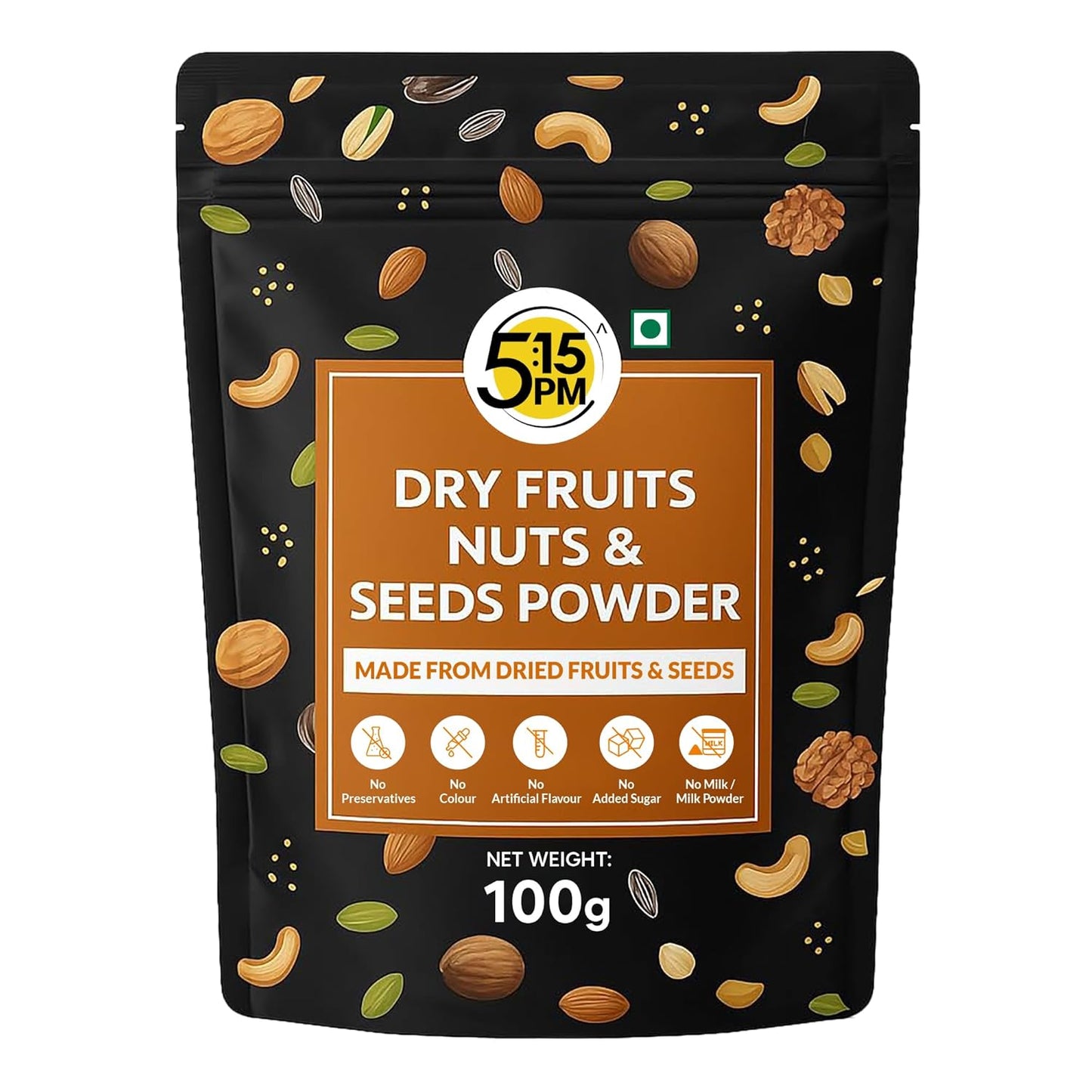 5:15PM Dry Fruits Powder 100g|100% Natural | No Added Sugar| Nuts and Seeds Powder| Dry Fruits powder for baby and adults |No Added Sugar| Nut Powders for Babies – 100g