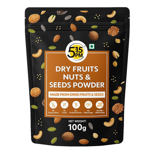 5:15PM Dry Fruits Powder 100g|100% Natural | No Added Sugar| Nuts and Seeds Powder| Dry Fruits powder for baby and adults |No Added Sugar| Nut Powders for Babies – 100g