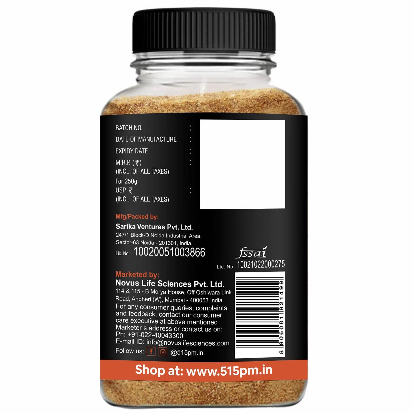 5:15PM Dried Dates Powder (Kharik Powder) | No Added Sugar - 250g