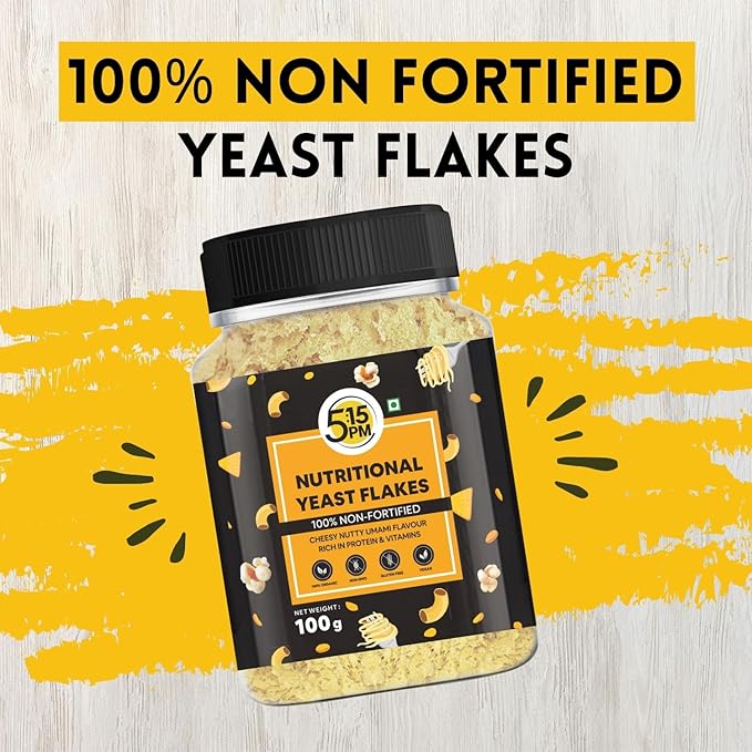 5:15 PM Nutritional Yeast Flakes Unfortified| Yeast Seasoning| Non-Fortified| Nutty & Cheesy Flavour| Nooch - 100g