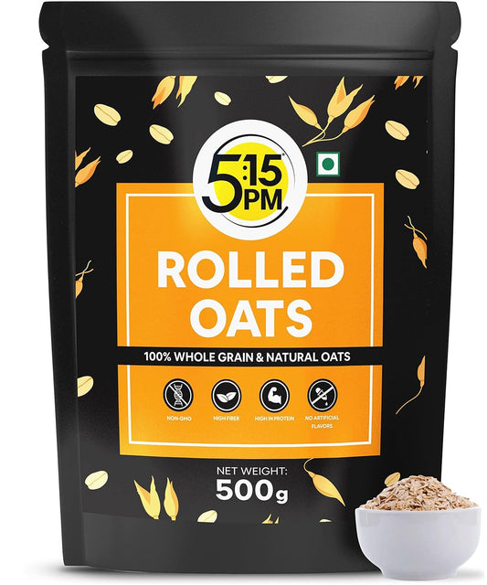 5:15PM Rolled Oats 500g | Oats | Healthy Cereal Breakfast | 100% Natural Whole Grain – 500 grams