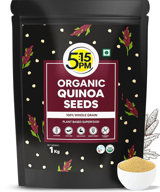 5:15PM Quinoa Seeds 1kg | 100% Organic White Quinoa Seeds |Healthy Cereal for Breakfast|