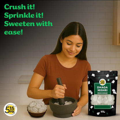 5:15PM Dhaga Mishri 910gm | Rock Sugar Crystals | Mishri Dhaga Pure Thread Crystal | Natural Thread Mishri Crystal | Dhage Wali Mishri | Candy Thread Crystals – 910gm