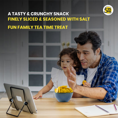 5:15PM Yellow Banana Chips Snacks - Crispy Banana Wafers Chips | Classic Salted Flavour 400gm Packet