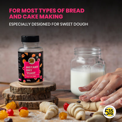 5:15PM Instant Dry Yeast Powder | Active Dry Yeast for Bread making and Pizza - 100g