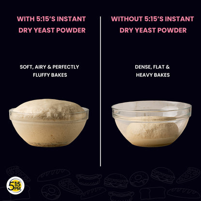 5:15PM Instant Dry Yeast Powder | Active Dry Yeast for Bread making and Pizza - 100g