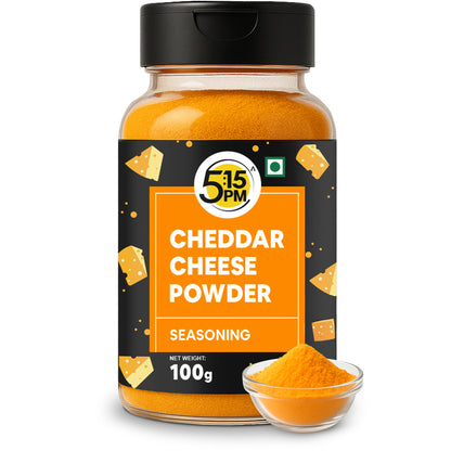 5:15PM Cheddar Cheese Powder Seasoning for Popcorn, Pasta, Pizza, Nachos, Fries, 100 g