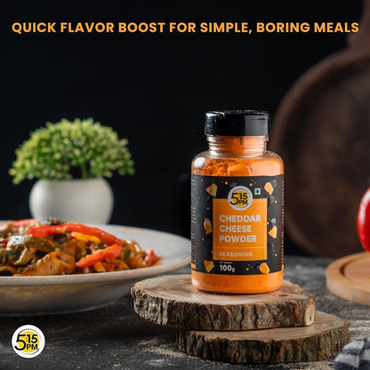 5:15PM Cheddar Cheese Powder Seasoning for Popcorn, Pasta, Pizza, Nachos, Fries, 100 g