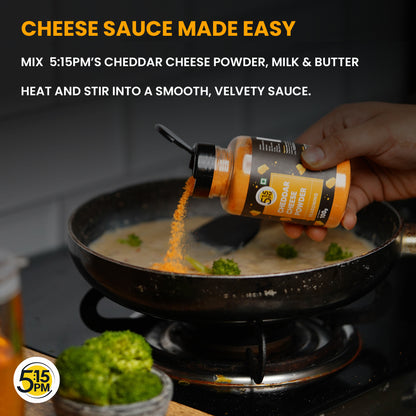 5:15PM Cheddar Cheese Powder Seasoning for Popcorn, Pasta, Pizza, Nachos, Fries, 100 g