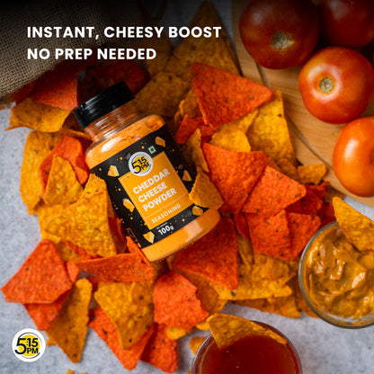 5:15PM Cheddar Cheese Powder Seasoning for Popcorn, Pasta, Pizza, Nachos, Fries, 100 g