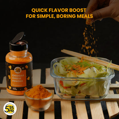 5:15PM Cheddar Cheese Powder Seasoning for Popcorn, Pasta, Pizza, Nachos, Fries, 100 g