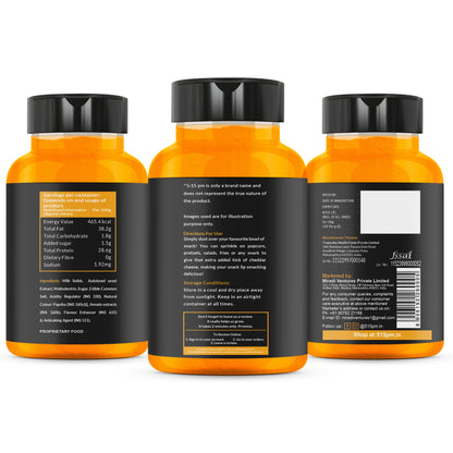 5:15PM Cheddar Cheese Powder Seasoning for Popcorn, Pasta, Pizza, Nachos, Fries, 100 g