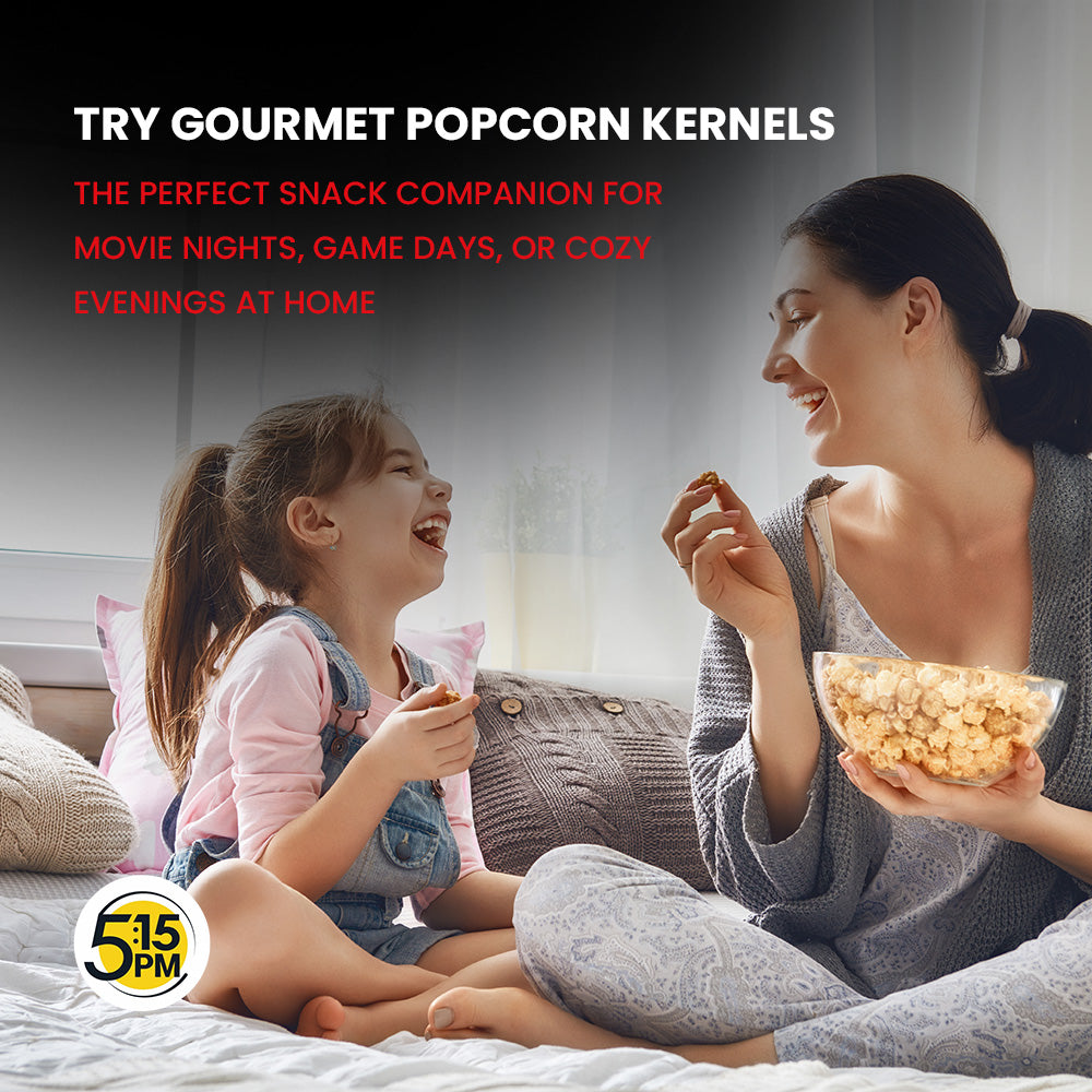 5:15PM Popcorn Kernel Seeds– Big Size Gourmet Pop Corn Kernels | High Expansion, A Grade Makkai Popcorn – 400g