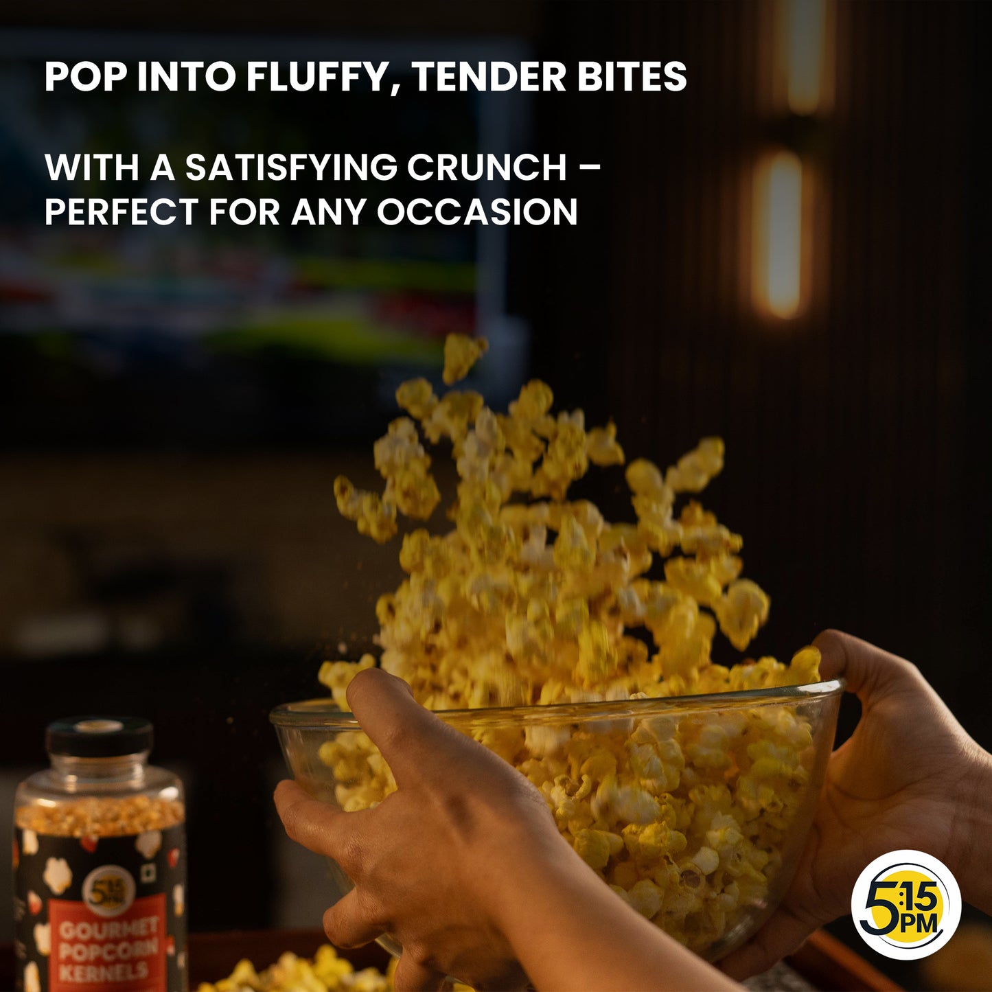 5:15PM Popcorn Kernel Seeds– Big Size Gourmet Pop Corn Kernels | High Expansion, A Grade Makkai Popcorn – 400g