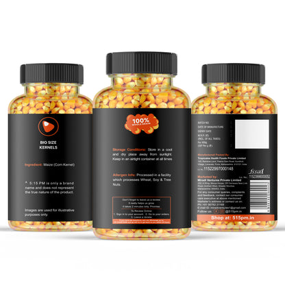 5:15PM Popcorn Kernel Seeds– Big Size Gourmet Pop Corn Kernels | High Expansion, A Grade Makkai Popcorn – 400g