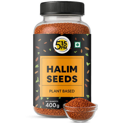 5:15PM Halim Seeds for Eating | 400g | Aliv & Garden Cress Seed | Hygienically Packed | Raw and Natural | Used in Cooking, Baking, Smoothies and other Beverages and Hair Growth