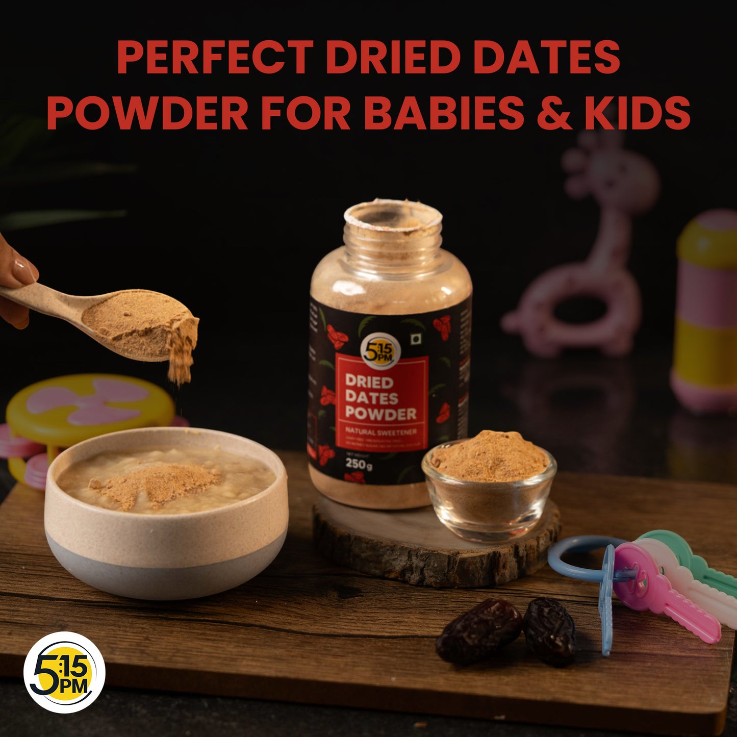 5:15PM Dried Dates Powder (Kharik Powder) | No Added Sugar - 250g