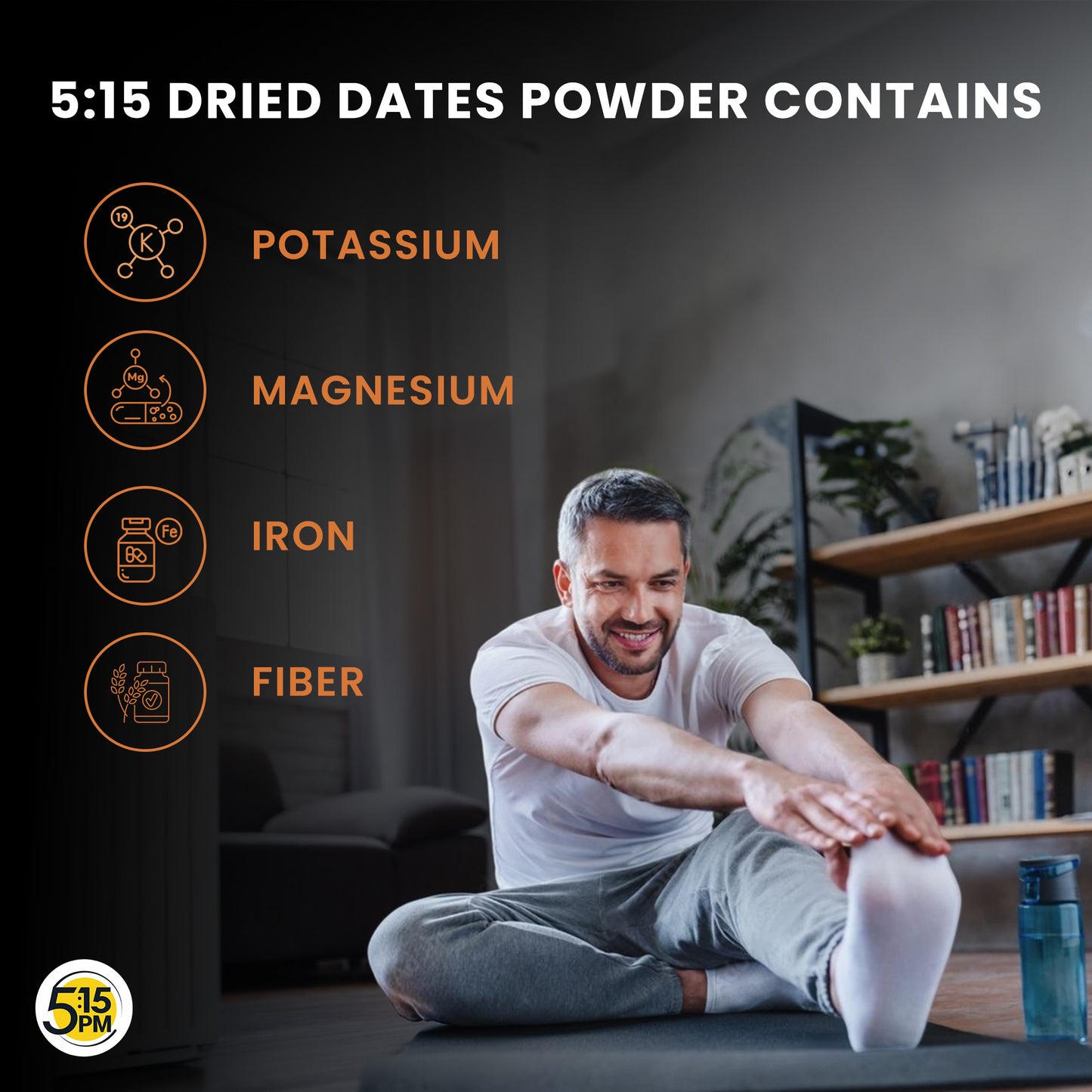 5:15PM Dried Dates Powder (Kharik Powder) | No Added Sugar - 250g