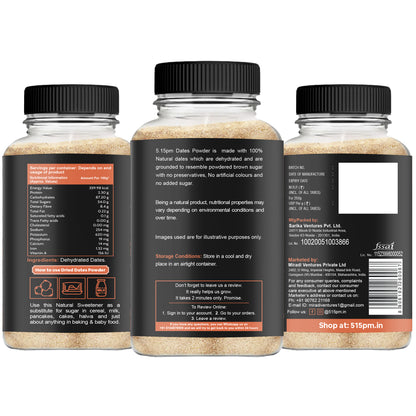 5:15PM Dried Dates Powder (Kharik Powder) | No Added Sugar - 250g