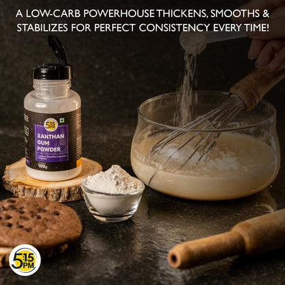 5:15PM Xanthan Gum Powder For Cooking & Baking|Thickening & Binding Agent|Food Stabilizer|Food Emulsifier & Foaming Agent -100 grams