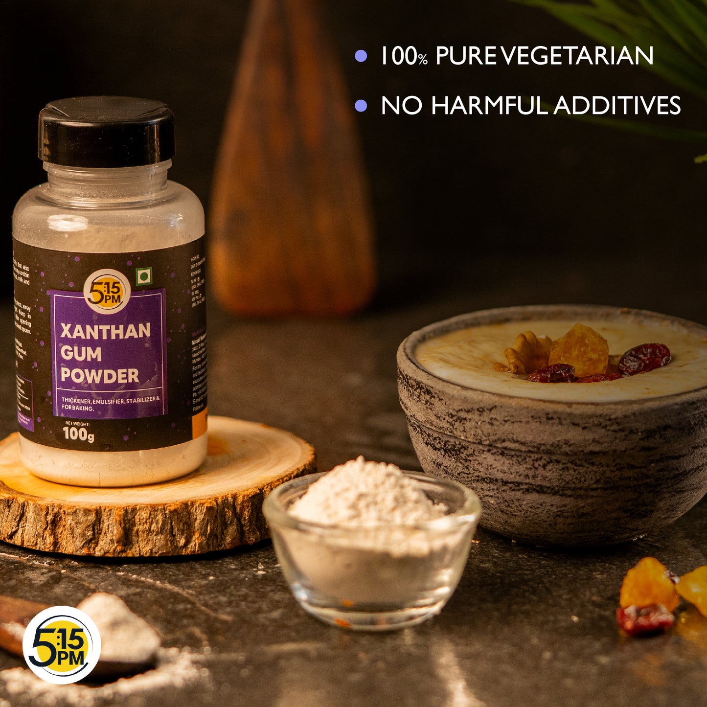 5:15PM Xanthan Gum Powder For Cooking & Baking|Thickening & Binding Agent|Food Stabilizer|Food Emulsifier & Foaming Agent -100 grams