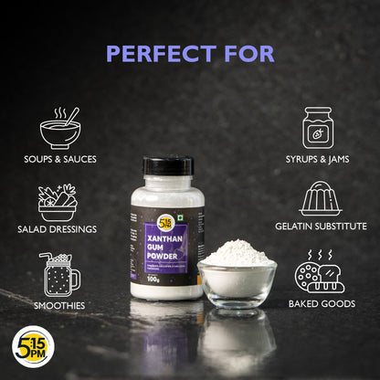 5:15PM Xanthan Gum Powder For Cooking & Baking|Thickening & Binding Agent|Food Stabilizer|Food Emulsifier & Foaming Agent -100 grams