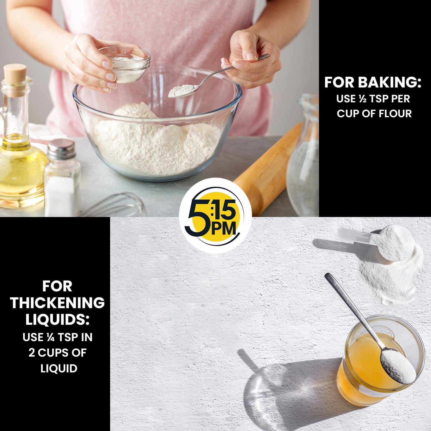 5:15PM Xanthan Gum Powder For Cooking & Baking|Thickening & Binding Agent|Food Stabilizer|Food Emulsifier & Foaming Agent -100 grams