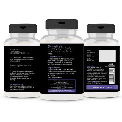 5:15PM Xanthan Gum Powder For Cooking & Baking|Thickening & Binding Agent|Food Stabilizer|Food Emulsifier & Foaming Agent -100 grams