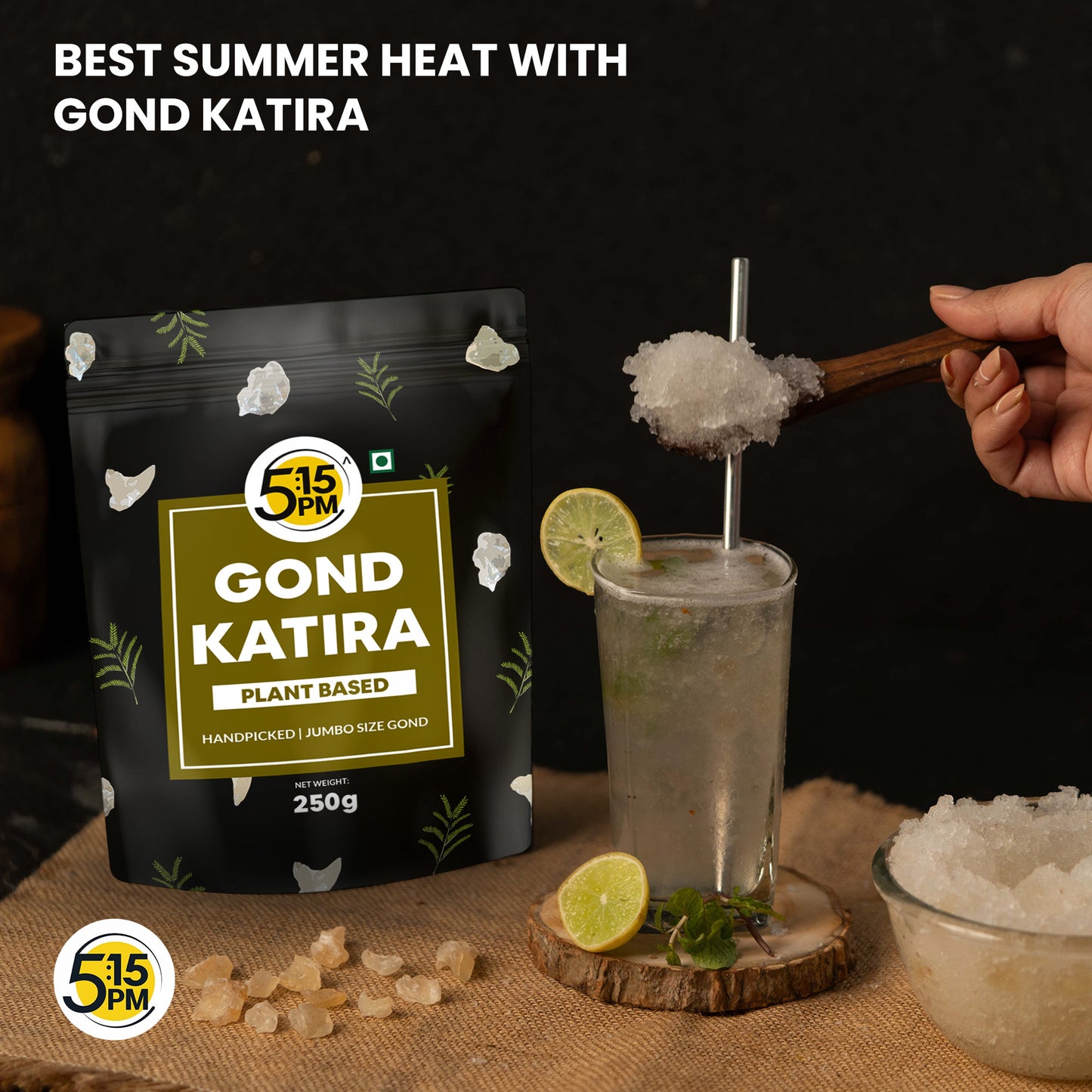 5:15PM Gond Katira 250g | 100% Pure & Natural Edible Gum |Tragacanth Gum -250g
