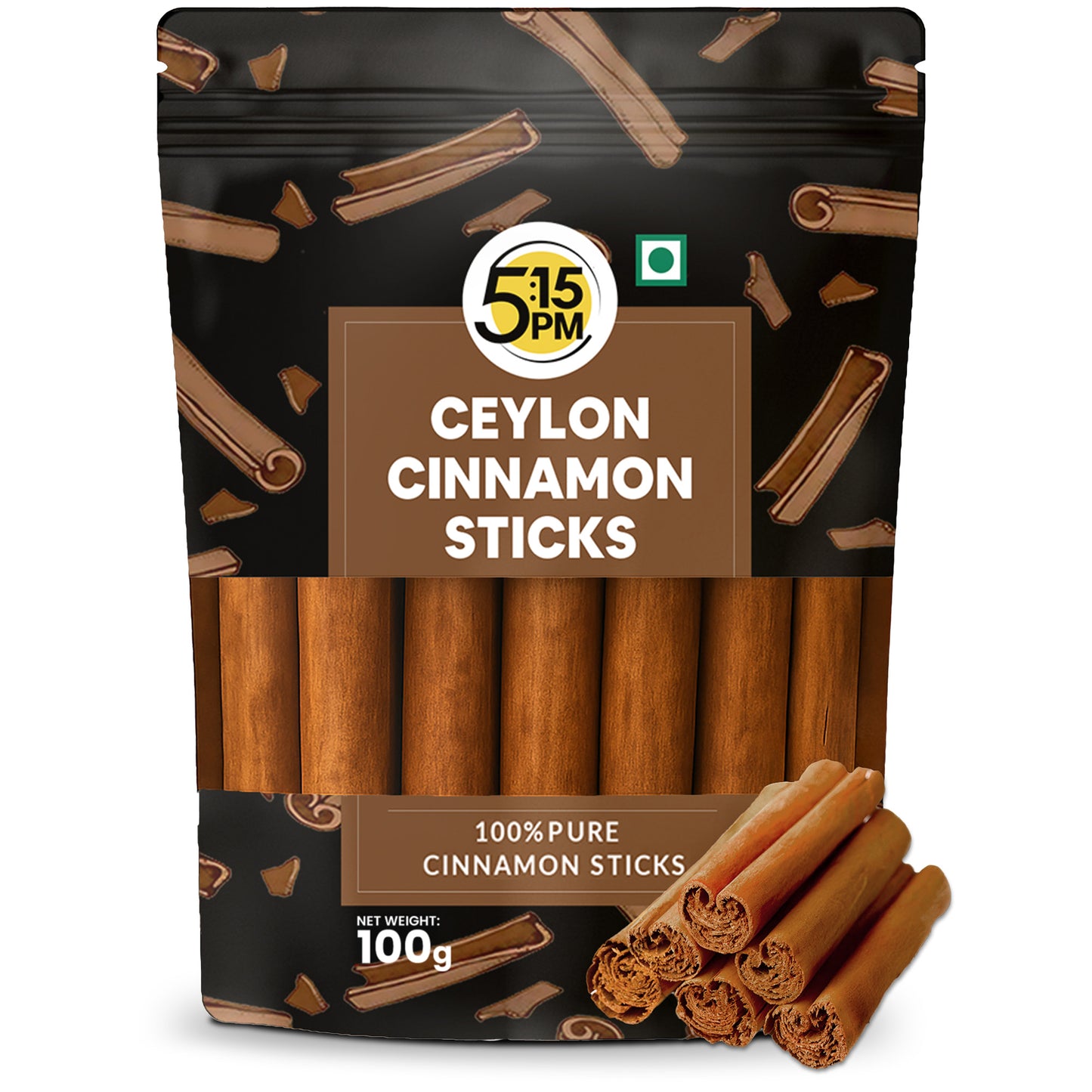 5:15PM Ceylon Cinnamon Sticks 100gm| SriLankan Dalchini Sticks |World’s Finest Ceylon Cinnamon Quills - Genuine Source Certification