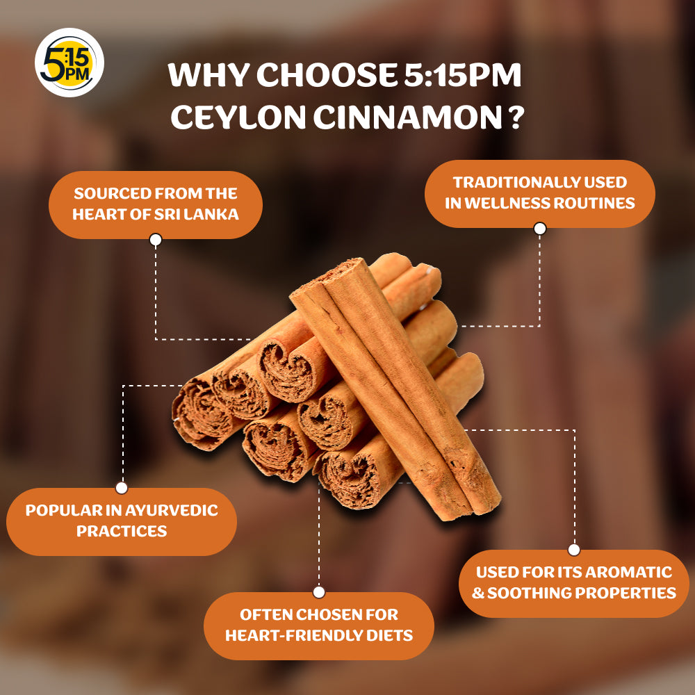5:15PM Ceylon Cinnamon Sticks 100gm| SriLankan Dalchini Sticks |World’s Finest Ceylon Cinnamon Quills - Genuine Source Certification