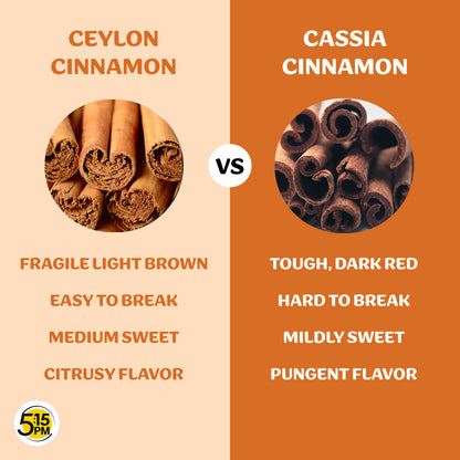 5:15PM Ceylon Cinnamon Sticks 100gm| SriLankan Dalchini Sticks |World’s Finest Ceylon Cinnamon Quills - Genuine Source Certification