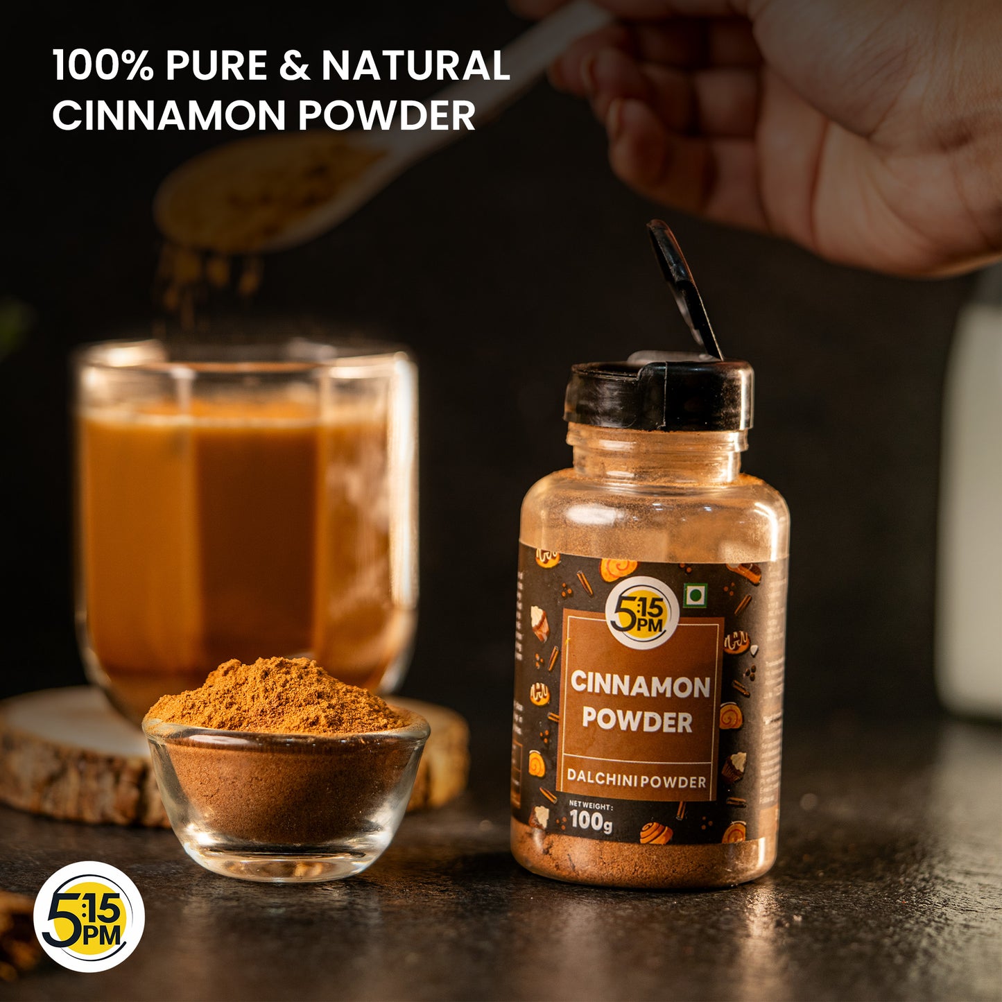 5:15PM Cinnamon Powder| Dalchini Powder |Cinnamon powder for weight loss| 100% Pure & Natural 100grams