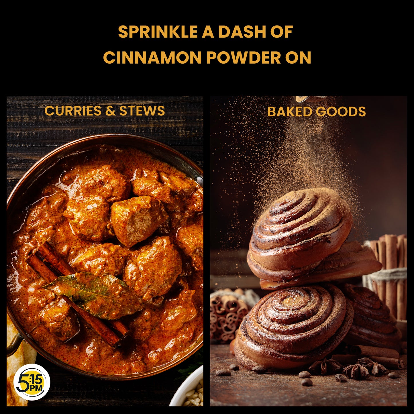 5:15PM Cinnamon Powder| Dalchini Powder |Cinnamon powder for weight loss| 100% Pure & Natural 100grams